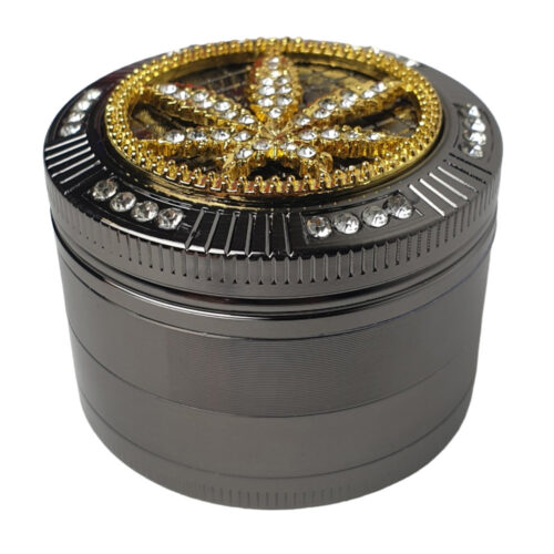 Grinder • Hanfblatt Diamonds • 4-Teilig mit Sieb